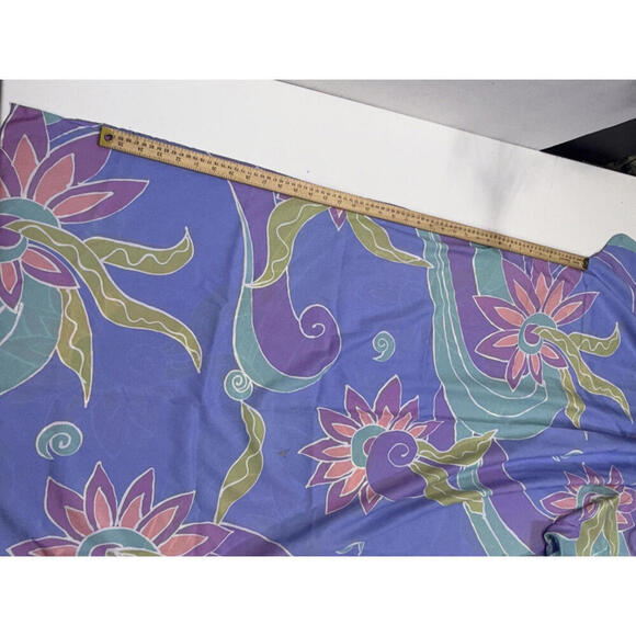 VTG'80s Bill Tice Swim Cover Maxi Side Slit Mumu Gown Sheer Geometric Petite Sm - Picture 15 of 15